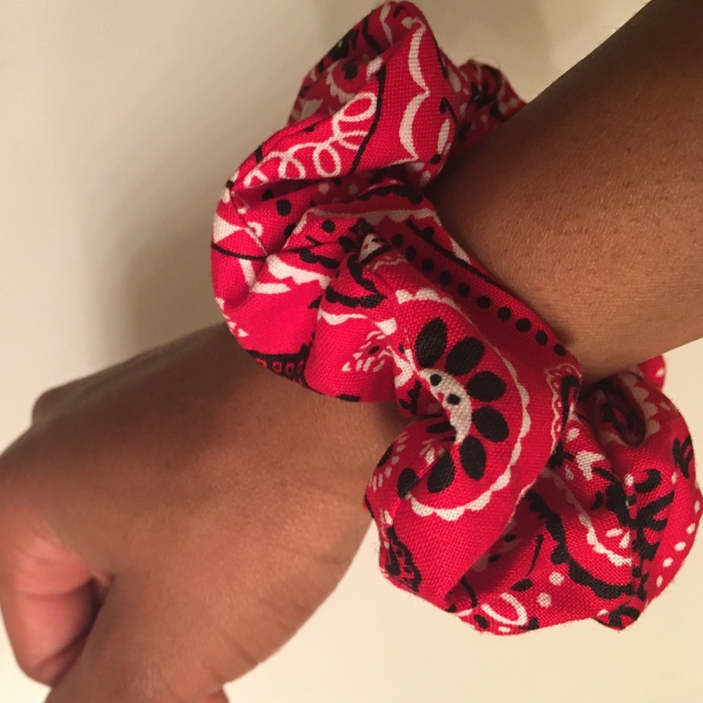 Red Bandana Scrunchies